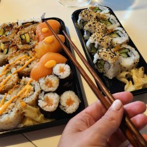 Sushi in Plastikbox